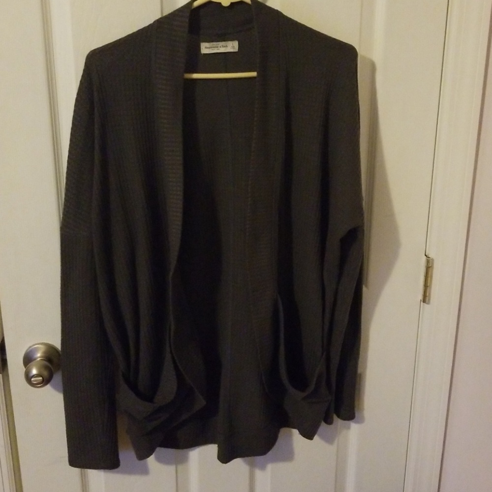 Waffle knit cardigan